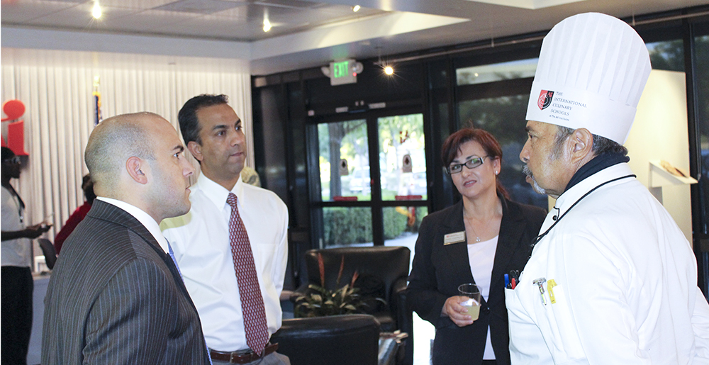 Photo of Chef Tucker talking with crowd